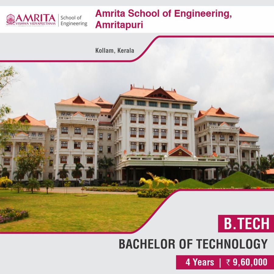 B.Tech (CSE) at Amrita School of Engineering, Amritapuri, Kollam